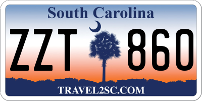 SC license plate ZZT860