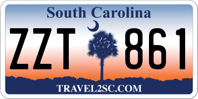 SC license plate ZZT861