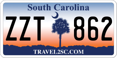 SC license plate ZZT862