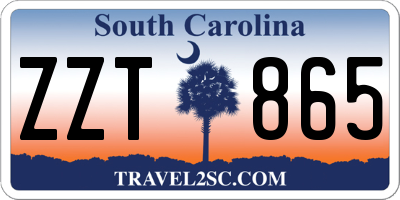 SC license plate ZZT865
