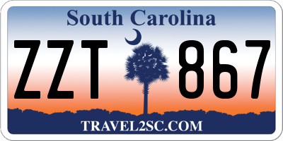 SC license plate ZZT867