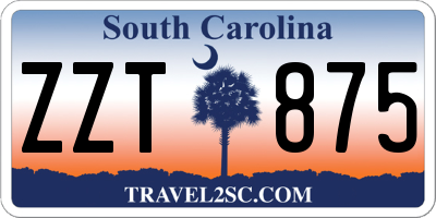 SC license plate ZZT875