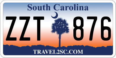 SC license plate ZZT876