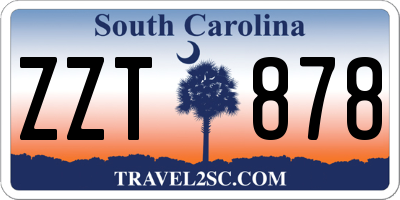 SC license plate ZZT878