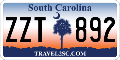 SC license plate ZZT892