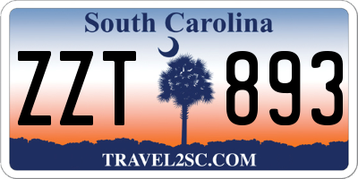 SC license plate ZZT893