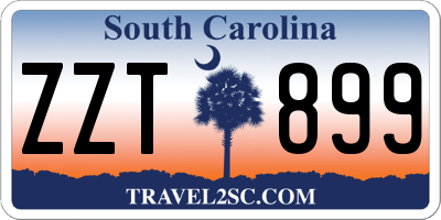 SC license plate ZZT899