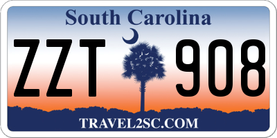 SC license plate ZZT908