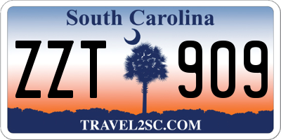 SC license plate ZZT909