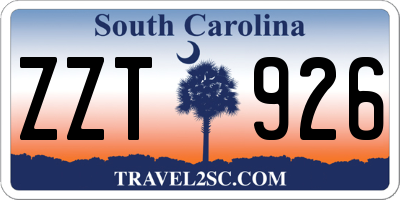 SC license plate ZZT926