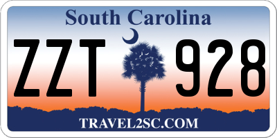 SC license plate ZZT928