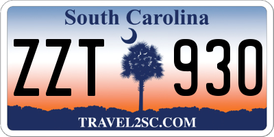 SC license plate ZZT930