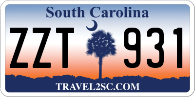 SC license plate ZZT931