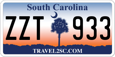 SC license plate ZZT933