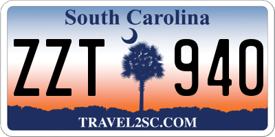 SC license plate ZZT940