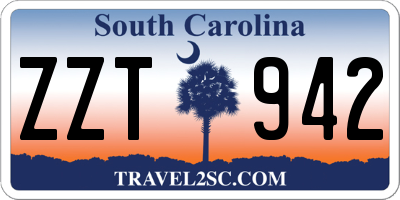 SC license plate ZZT942