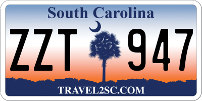 SC license plate ZZT947