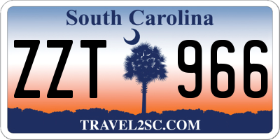 SC license plate ZZT966