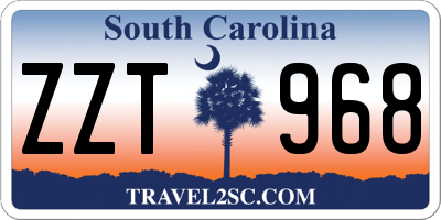 SC license plate ZZT968