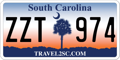 SC license plate ZZT974