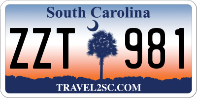SC license plate ZZT981