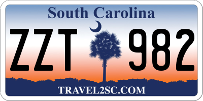 SC license plate ZZT982