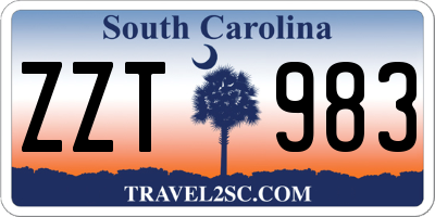 SC license plate ZZT983