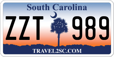 SC license plate ZZT989