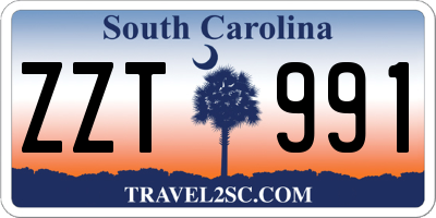 SC license plate ZZT991