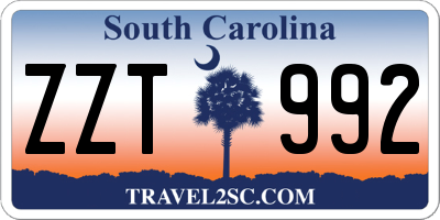 SC license plate ZZT992