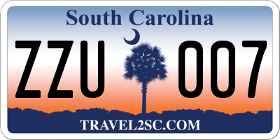 SC license plate ZZU007