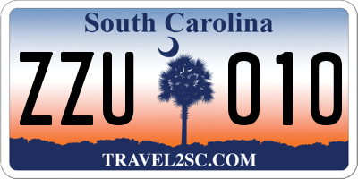 SC license plate ZZU010