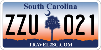 SC license plate ZZU021