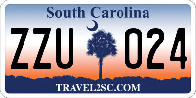 SC license plate ZZU024