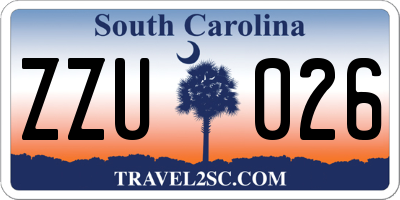 SC license plate ZZU026