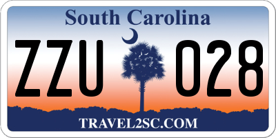 SC license plate ZZU028