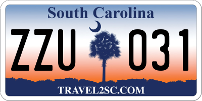 SC license plate ZZU031