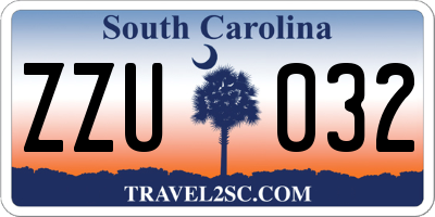 SC license plate ZZU032