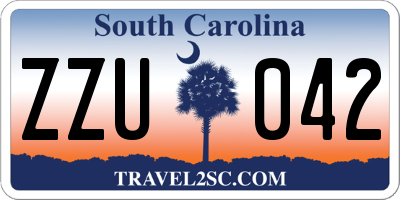 SC license plate ZZU042