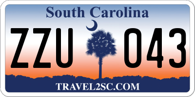 SC license plate ZZU043