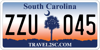 SC license plate ZZU045