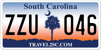 SC license plate ZZU046