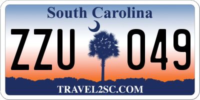 SC license plate ZZU049