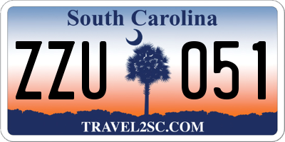 SC license plate ZZU051