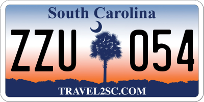 SC license plate ZZU054