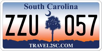 SC license plate ZZU057