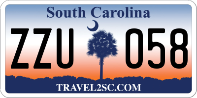 SC license plate ZZU058