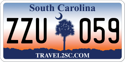 SC license plate ZZU059