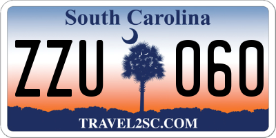 SC license plate ZZU060