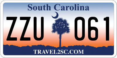 SC license plate ZZU061